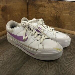 Nike blazer purple and white sneakers size 8.5